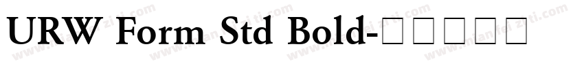 URW Form Std Bold字体转换